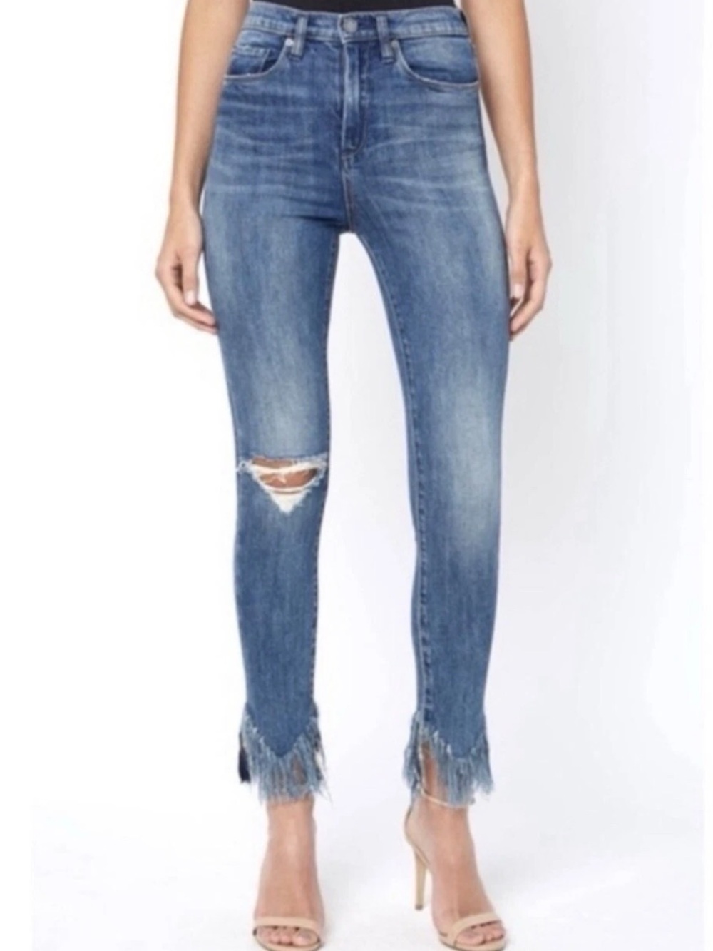 Blank NYC Distressed Dark Blue Women’s Skinny Jeans The Great Jones size 26